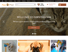 Tablet Screenshot of pawsfins.com